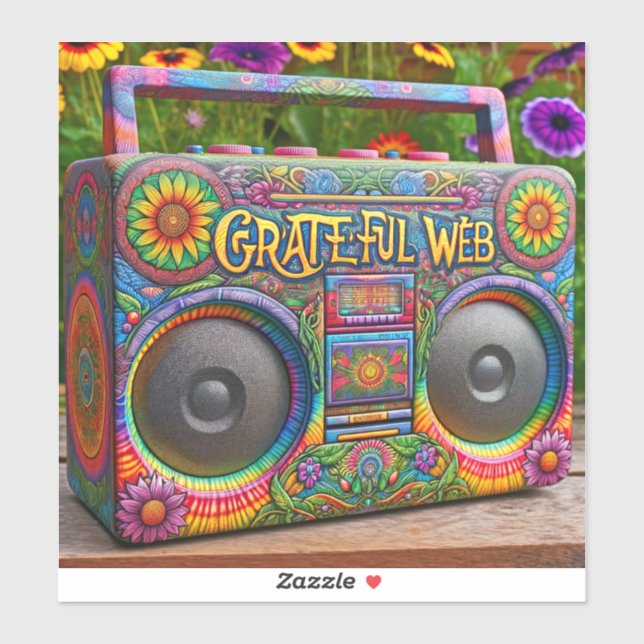 Grateful Web Boombox Aufkleber (Blatt)