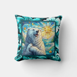 Grateure Polar Bären Imitate aus Glas Kissen