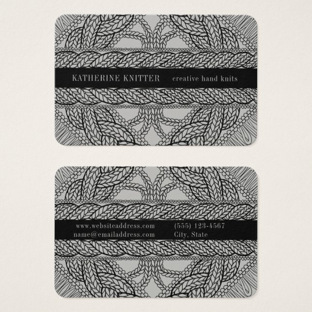 GRATIKKABEL STRICK Euro Size Business Card (Vorne & Hinten)