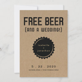 Gratis Bier Funny Save the Date Card Einladung