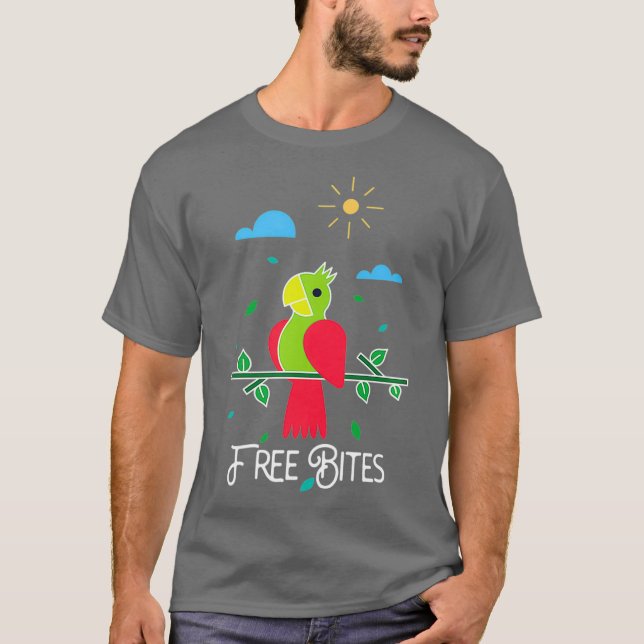 Gratis Bites Parrot Premium T-Shirt (Vorderseite)