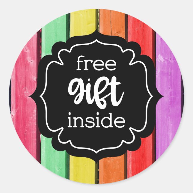 Gratis Geschenk in Etikettenaufklebern Runder Aufkleber (Vorderseite)