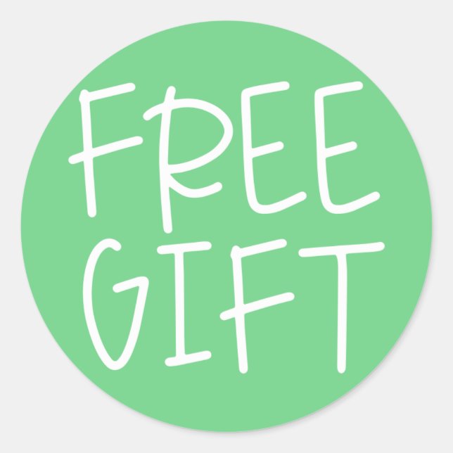 Gratis Geschenksticker Runder Aufkleber (Vorderseite)