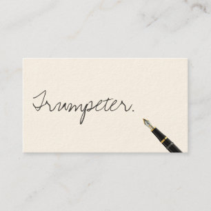 Gratis-Handschriftenhandschrift Trumpeter Business Visitenkarte
