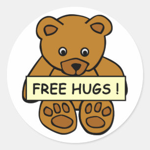 Gratis-Hugs-Aufkleber Runder Aufkleber
