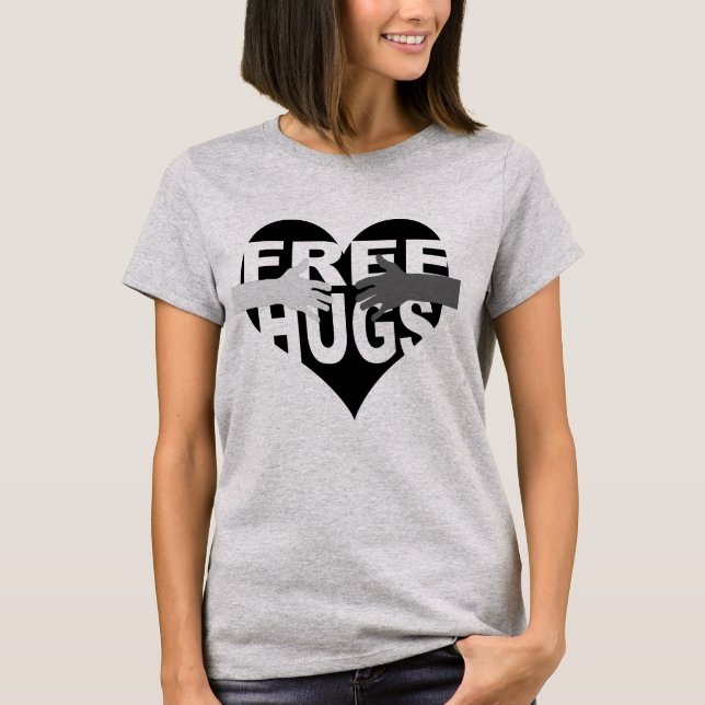 Gratis-Hugs mit Herz T-Shirt (Vorderseite)