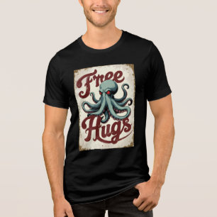 Gratis-Hugs-Octopus-T-Shirt - Acht Arme Adorable Tri-Blend Shirt