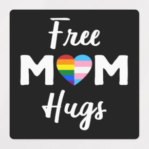 Gratis Mama Hugs II - Rainbow Gay Trans Pride Etiketten