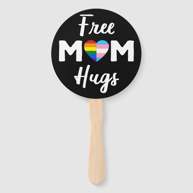Gratis Mama Hugs II - Rainbow Gay Trans Pride Fächer (Vorderseite)