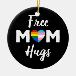 Gratis Mama Hugs II - Rainbow Gay Trans Pride Keramik Ornament