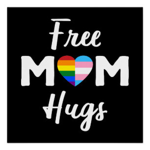 Gratis Mama Hugs II - Rainbow Gay Trans Pride Poster