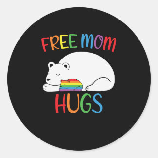 Gratis-Mama-Hugs LGBT Bären Runder Aufkleber