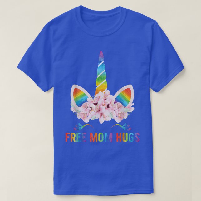 Gratis-Mama-Hugs, LGBT-Pride, LGBT-Einhorn, Mutter T-Shirt (Design vorne)