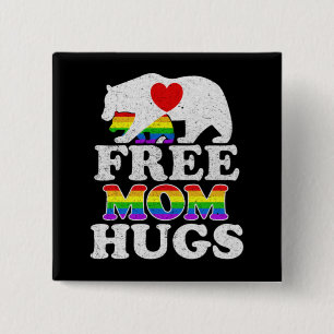Gratis Mama Hugs LGBT Pride Mama Bear Button