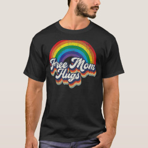 Gratis Mama Hugs Rainbow Heart Lgbt Pride Monat T-Shirt