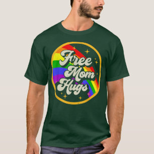 Gratis Mama Hugs Rainbow LGBT Lesbian Gay Bisexual T-Shirt