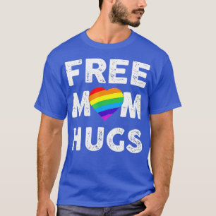 Gratis Mama Hugs Regenbogen Herz LGB Pride Monat T-Shirt
