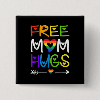 Gratis Mama Hugs Regenbogen Herz LGBT Preis Monat Button