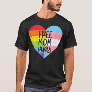 Gratis Mama Hugs Transgender Pronouns LGBTQ Geschl T-Shirt