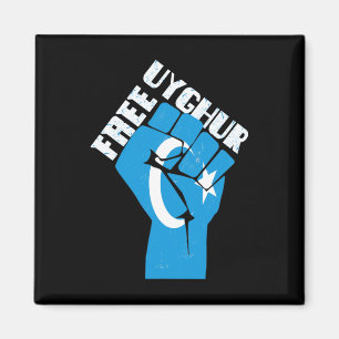 Gratis Uigurer Rückstand Fest mit uigurischer Flag Magnet