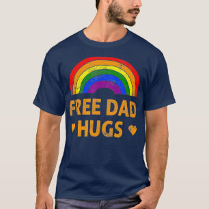 Gratis Vater Hugs LGBTQ Gay Lesbian Pride Monat T-Shirt