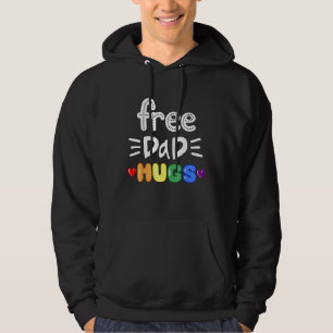 Gratis Vater Hugs LGBTQ Pride Rainbow Lesbian Gay  Hoodie