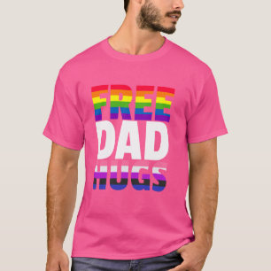 Gratis Vater Hugs LGBTQ Rainbow LGBTQ Free Vater H T-Shirt