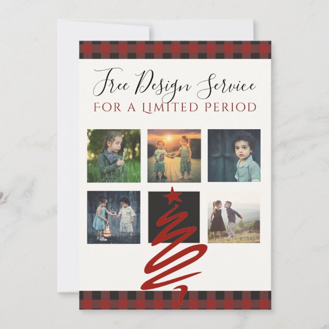 GRATIS Weihnachtskarte Einladung Design Service (Vorderseite)