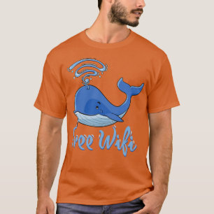 Gratis WiFi-Spaß Wal-Schild für Open-Internet-Gesc T-Shirt