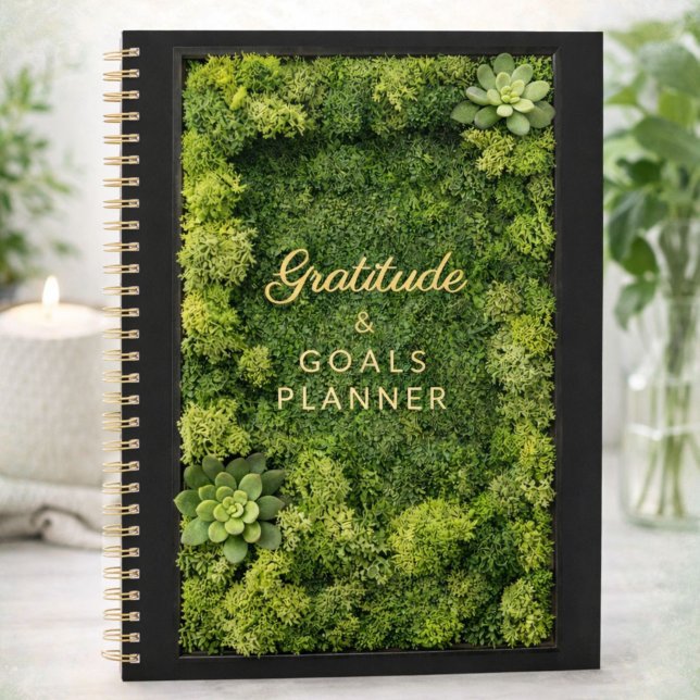 Gratitude & Goals Green Moss Mindfulness Planer (Von Creator hochgeladen)