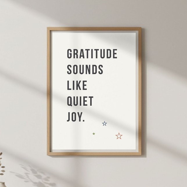 Gratitude Minimal Quote, Mindful Living Poster (Von Creator hochgeladen)