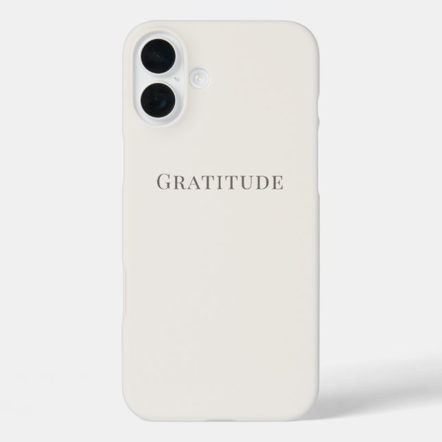 Gratitude – Minimal Typography  Case-Mate iPhone Hülle (Rückseite)