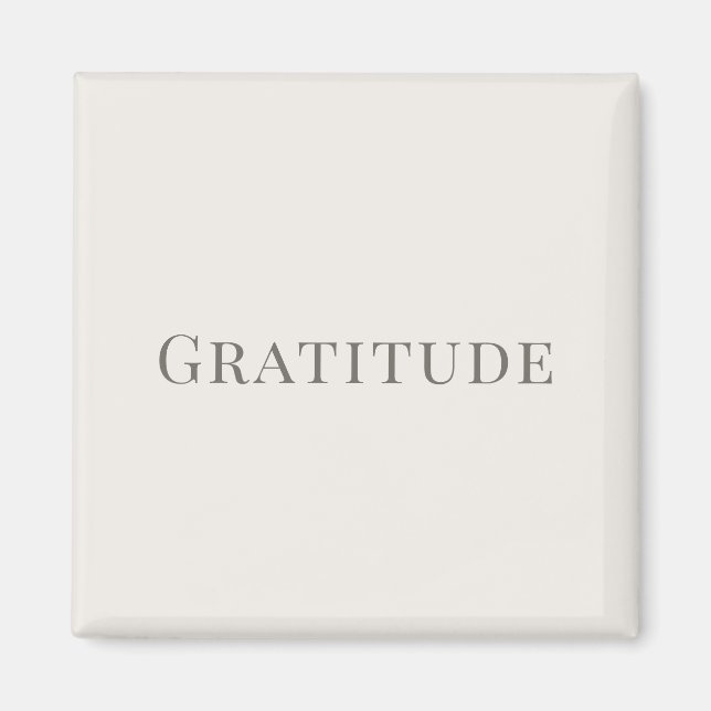 Gratitude – Minimal Typography Design Magnet (Vorne)