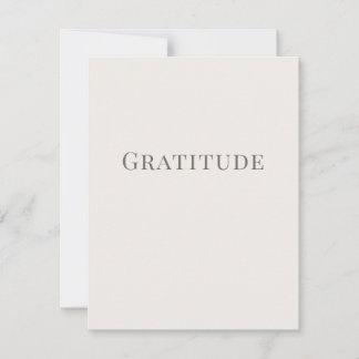 Gratitude – Minimal Typography Design Mitteilungskarte