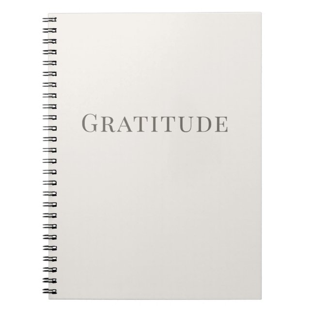 Gratitude – Minimal Typography Notizblock (Vorderseite)