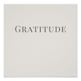 Gratitude – Minimal Typography Wall Art Poster