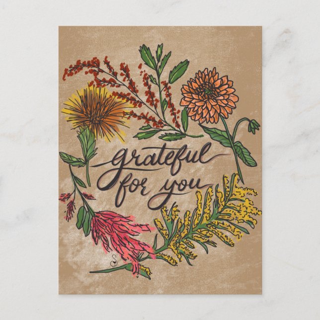 Gratitude Postcard Set | November Snail Mail | Tha Postkarte (Vorderseite)