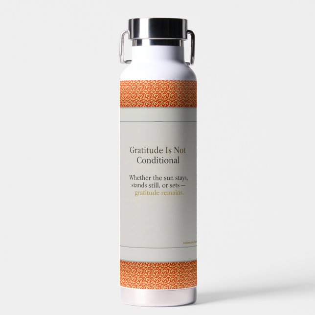 Gratitude Remains: affirmation drinkware Mindful Trinkflasche (Vorne)