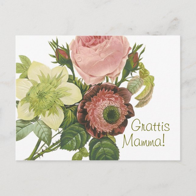 Grattis Mamma CC0130 Postkarte (Vorderseite)