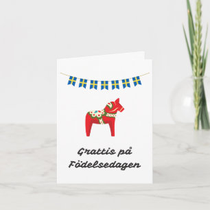 Grattis på födelsedagen Schweden Geburtstag Karte