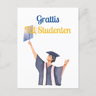 Grattis till studenten postkarte