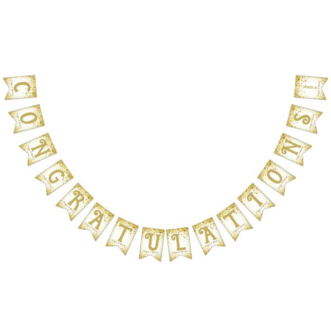 ☆ GRATULALAS Gold Confetti Wimpelkette (Alle)