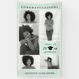 Gratulation 2019 Graduate Mint Foto Collage Banner