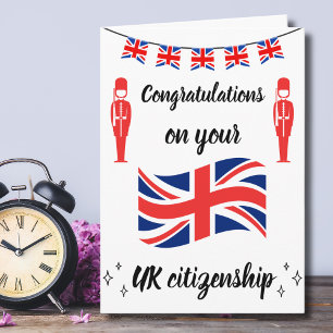 Gratulation an UK Citizenship English New Citizen Karte