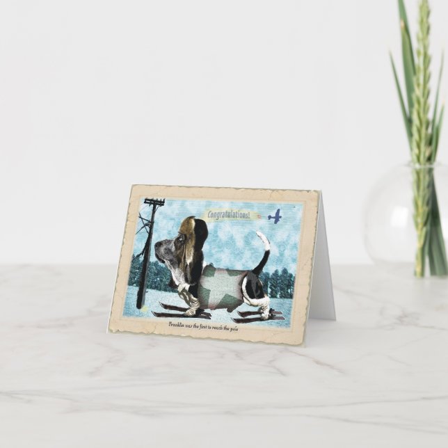 Gratulation Basset-Karte Karte (Vorderseite)