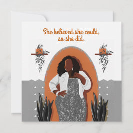 Gratulation Black Woman Sie glaubte, sie könnte