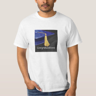 Gratulation Blau und Schwarz T-Shirt