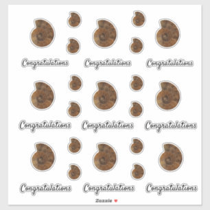 Gratulation Brown Agate Geode Slice Sticker