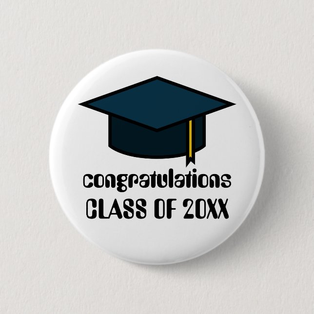 Gratulation Class of 2017 Abschluss Button (Vorderseite)