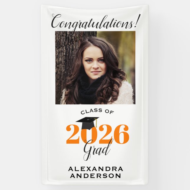 Gratulation Class of 2022 Graduate Foto Banne Banner (Vertikal)